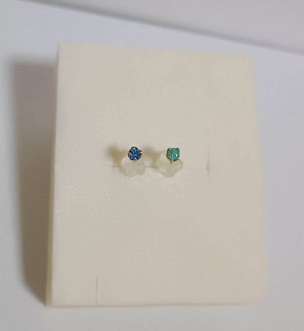 パライバトルマリン・アウイナイトの18Kピアス