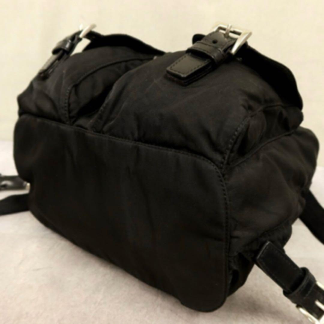 超美品 PRADA プラダ ポコノ ナイロン カーフ レザー 本革リュック