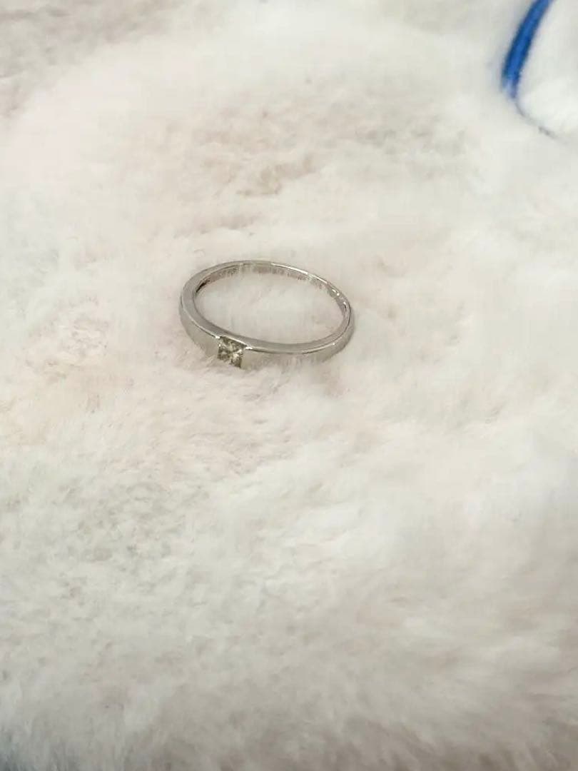 k18wg 0.15ct 1.7g ダイヤリング