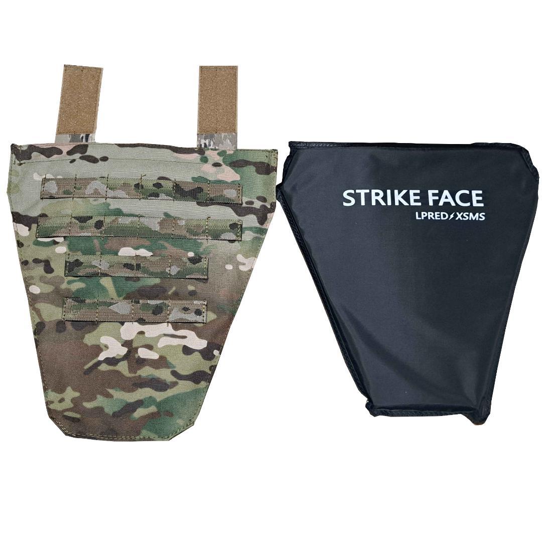 A プレキャリ用 実プレート入りグローインアーマー マルチカム迷彩 NIJ 3A