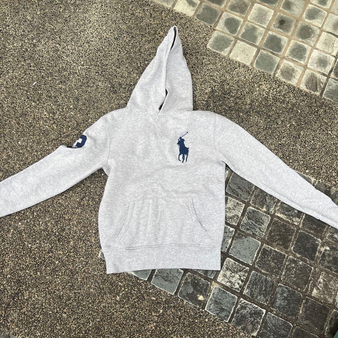 ぐ*ー様 Polo Ralph Lauren グレー パーカー 楽天市場】ラルフローレン POLO Ralph Lauren 前V スウェット パーカー