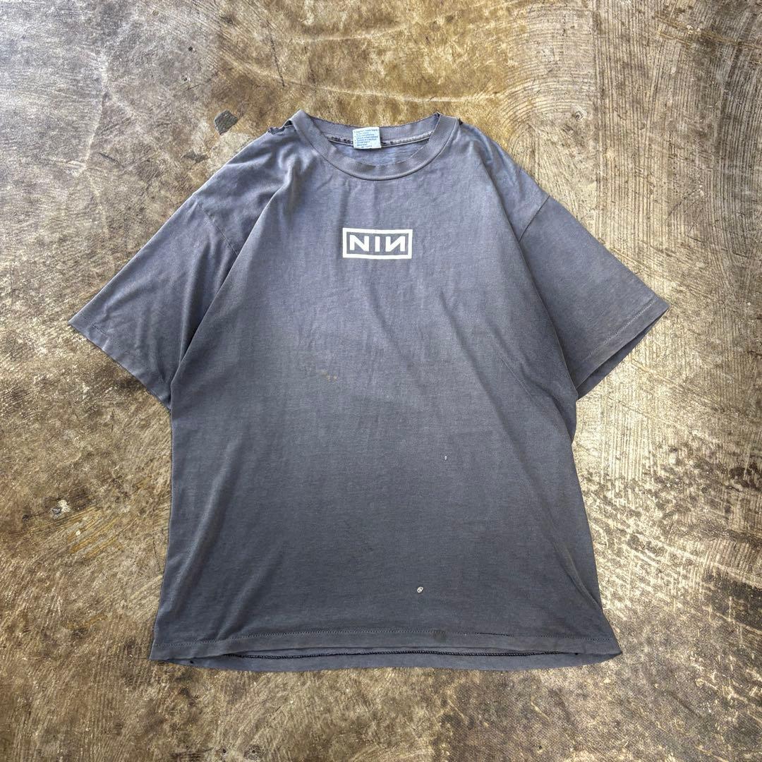 90s NINE INCH NAILS バンドT USA XL フェード NIN