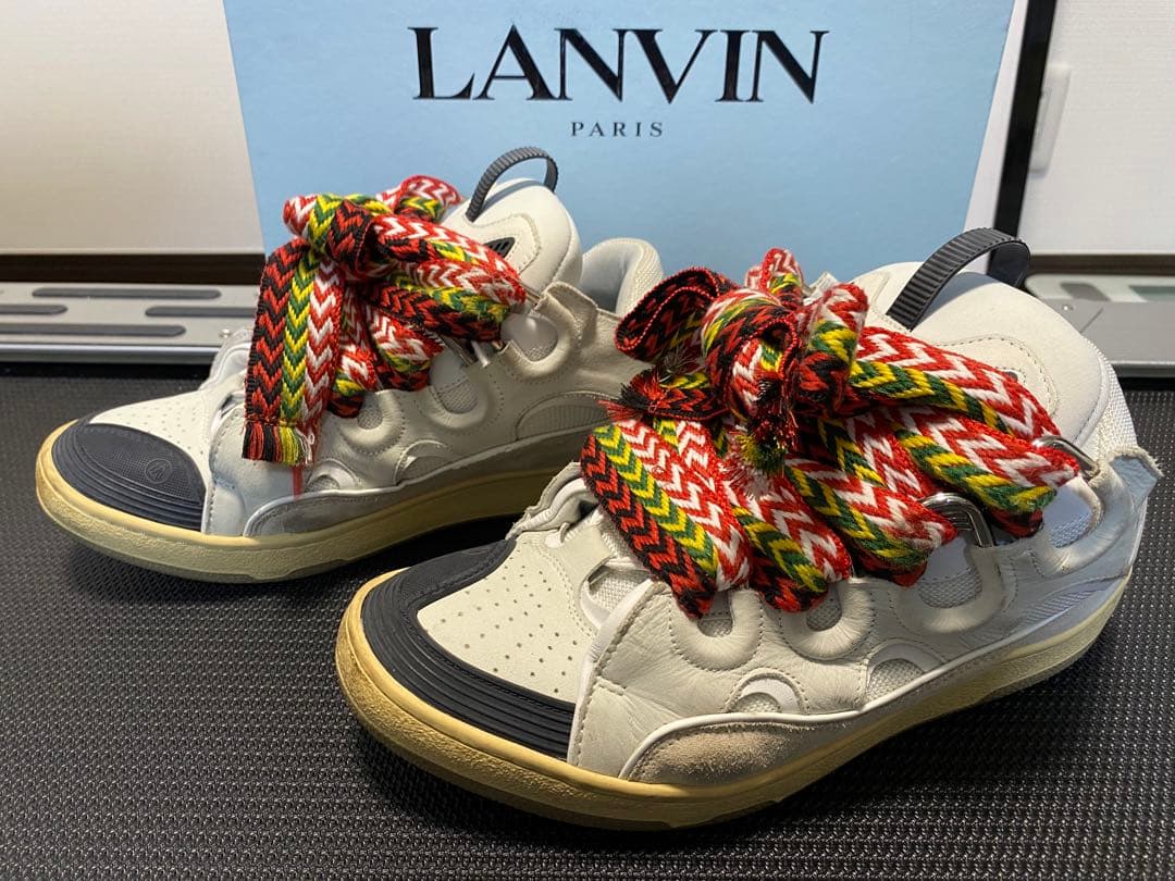 lanvin curb sneakers ランバン スニーカー 27cm - メルカリ
