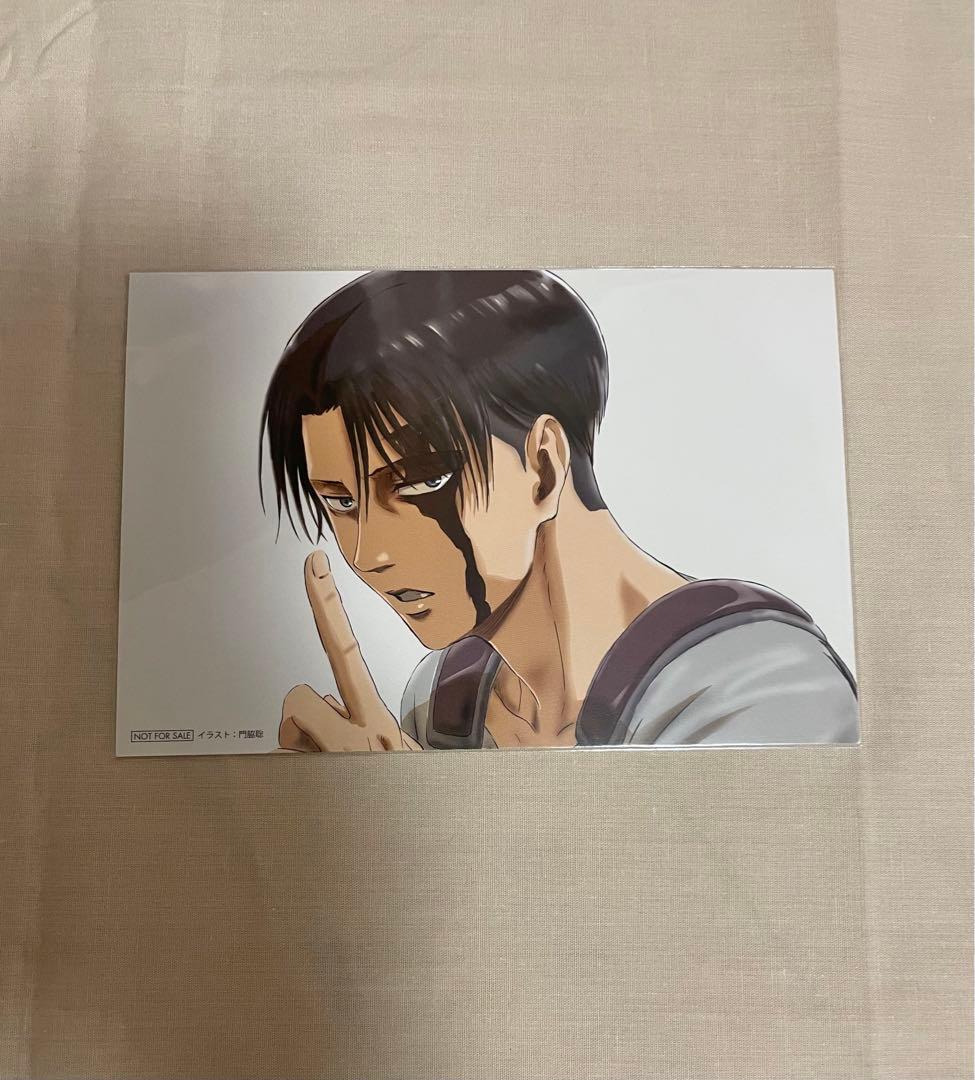 進撃の巨人 リヴァイ WIT STUDIO 特典 ポストカード WIT STUDIO 進撃の巨人 10周年記念 リング リヴァイ ポストカード