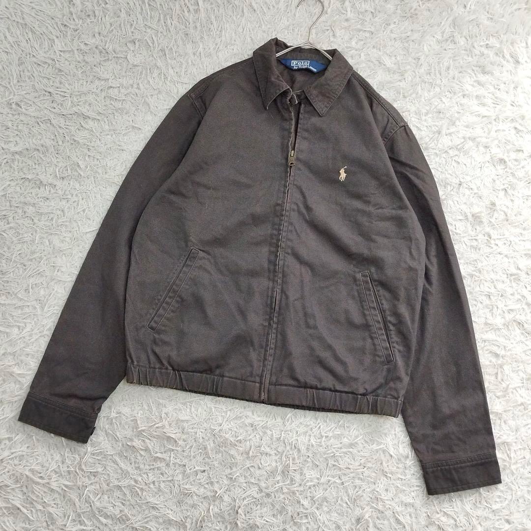 17244✨ポロラルフローレン 三角タグ スウィングトップ 90s S ブルゾン