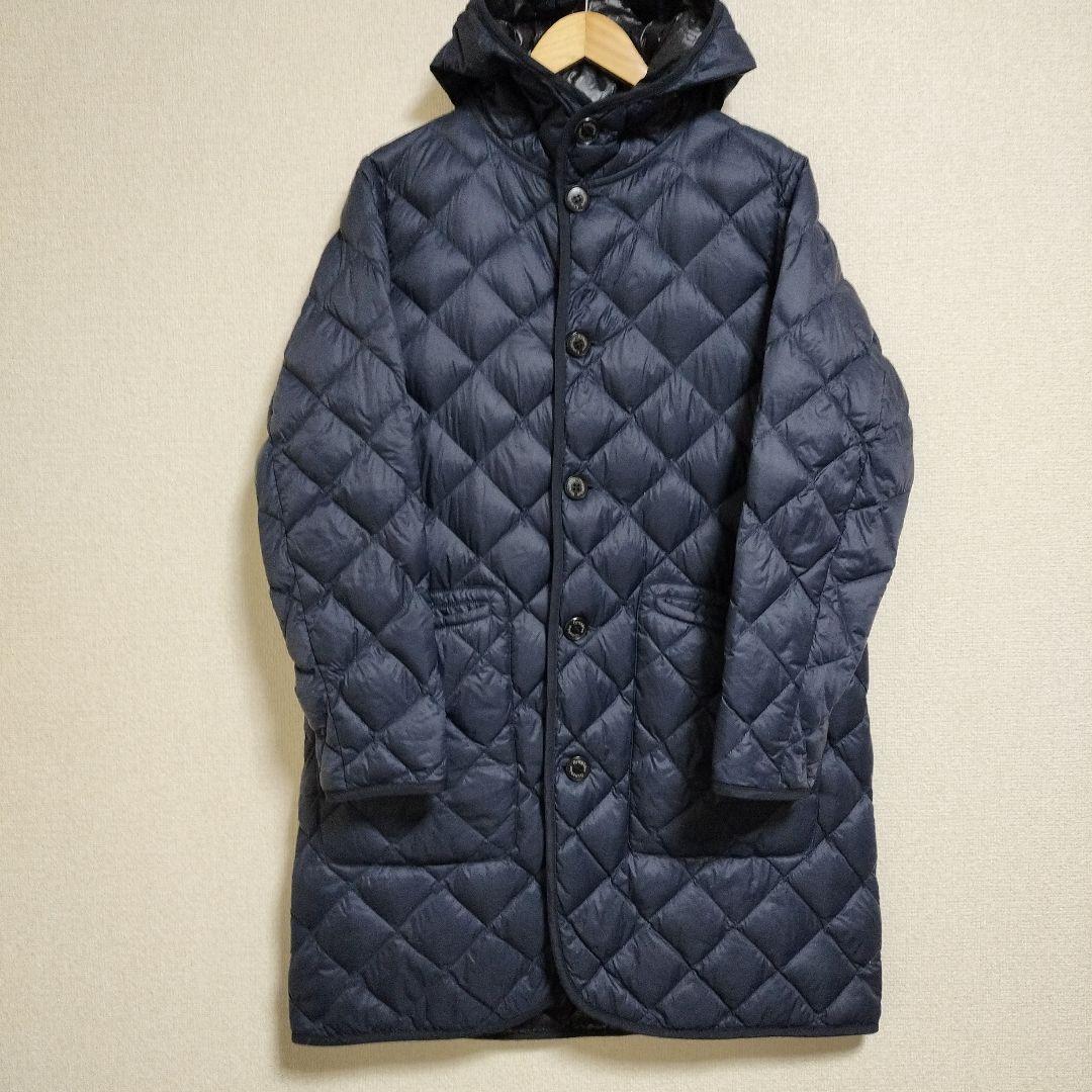 Gymphlex ハンドキルトダウンフードコート　ネイビー　ゆったりめ　14