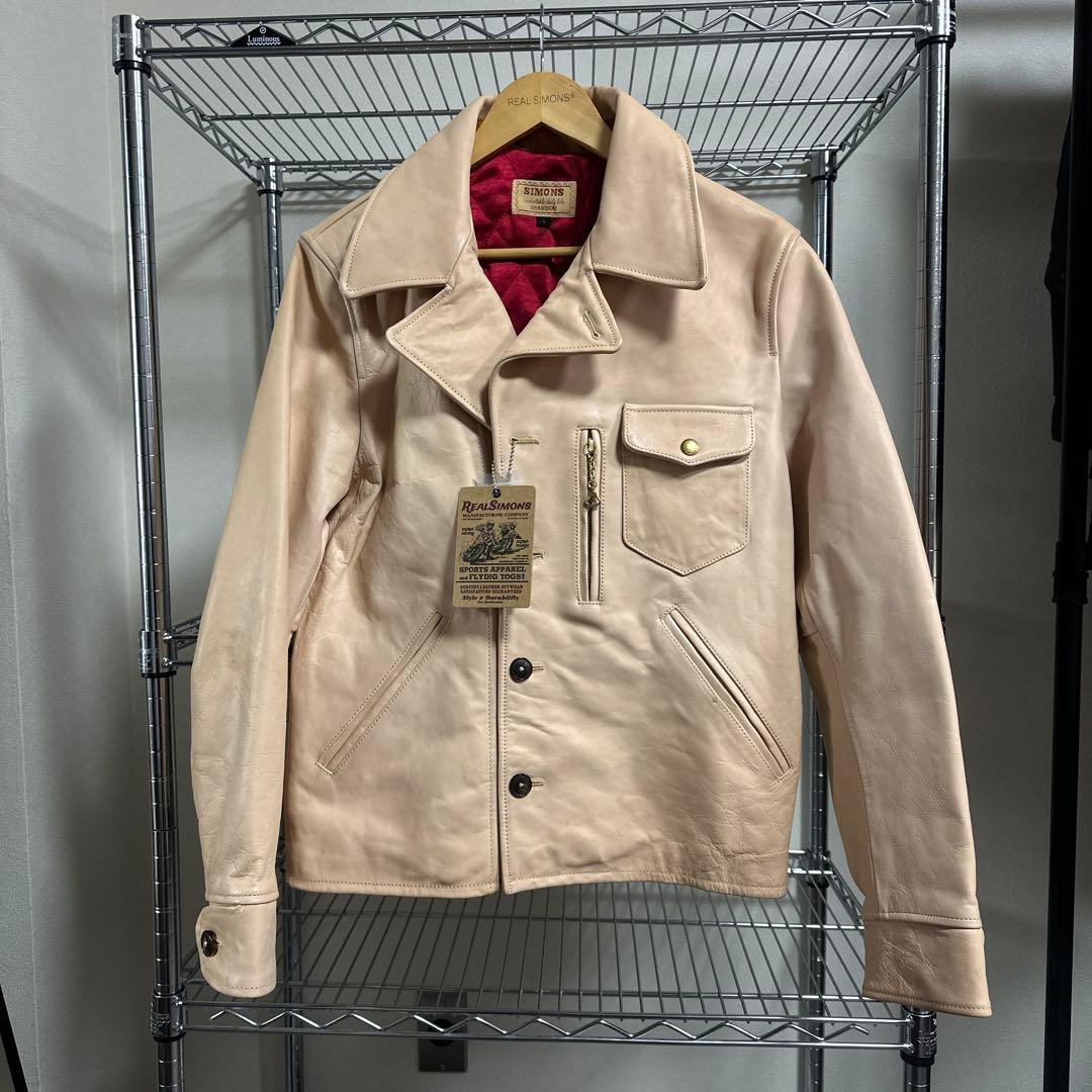 1940年代風 机车ジャケット 馬革フルベジ 1.1-1.2mm L