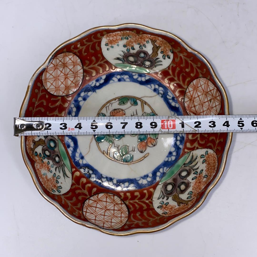 古伊万里 赤絵なます皿 8客 口径約14.7cm 東岩7-0726② 楽天