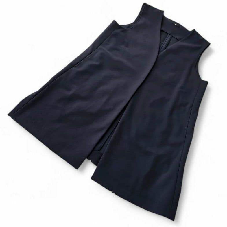 美品☆PLST ノーカラーミドルジレ スティックパンツ セットアップ