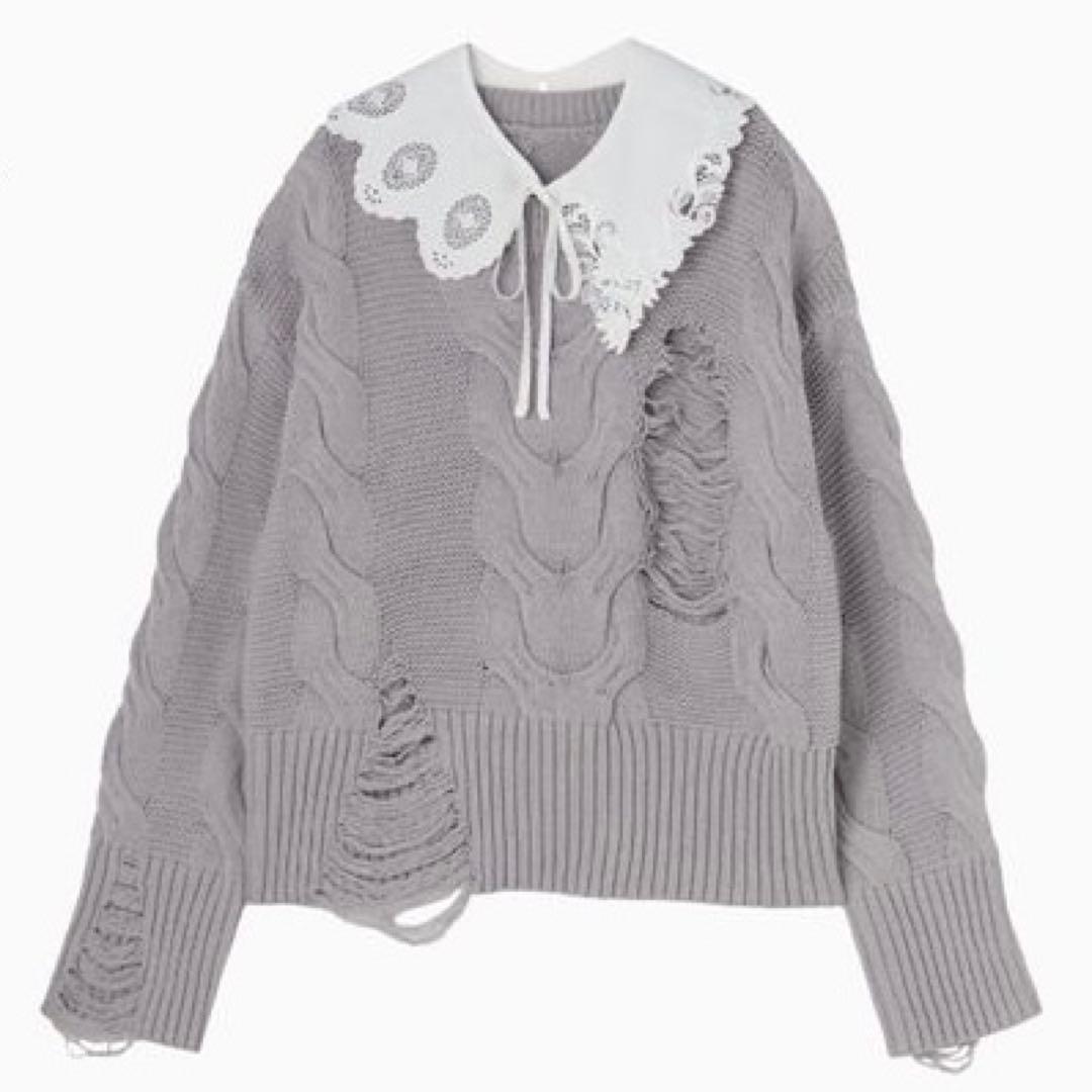 a*o様 lure you in リュアユーイン アシンメトリーカラー付きダメー