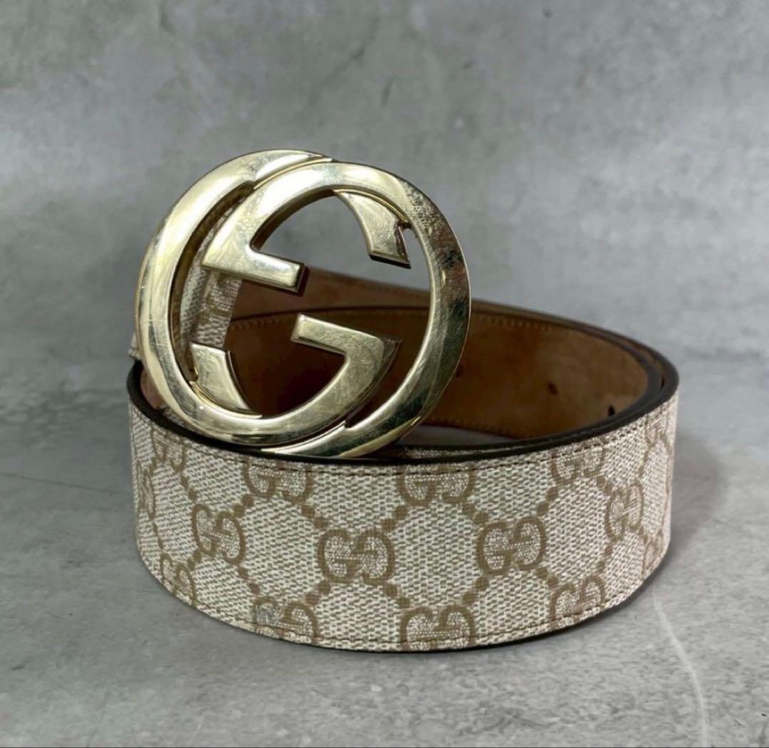 GUCCI ベルト GGスプリーム インターロッキング デカロゴ