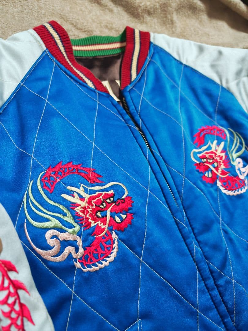 テーラー東洋 2面用 虎龍鷲 日本限定 スカジャン 竹 サテン vintage