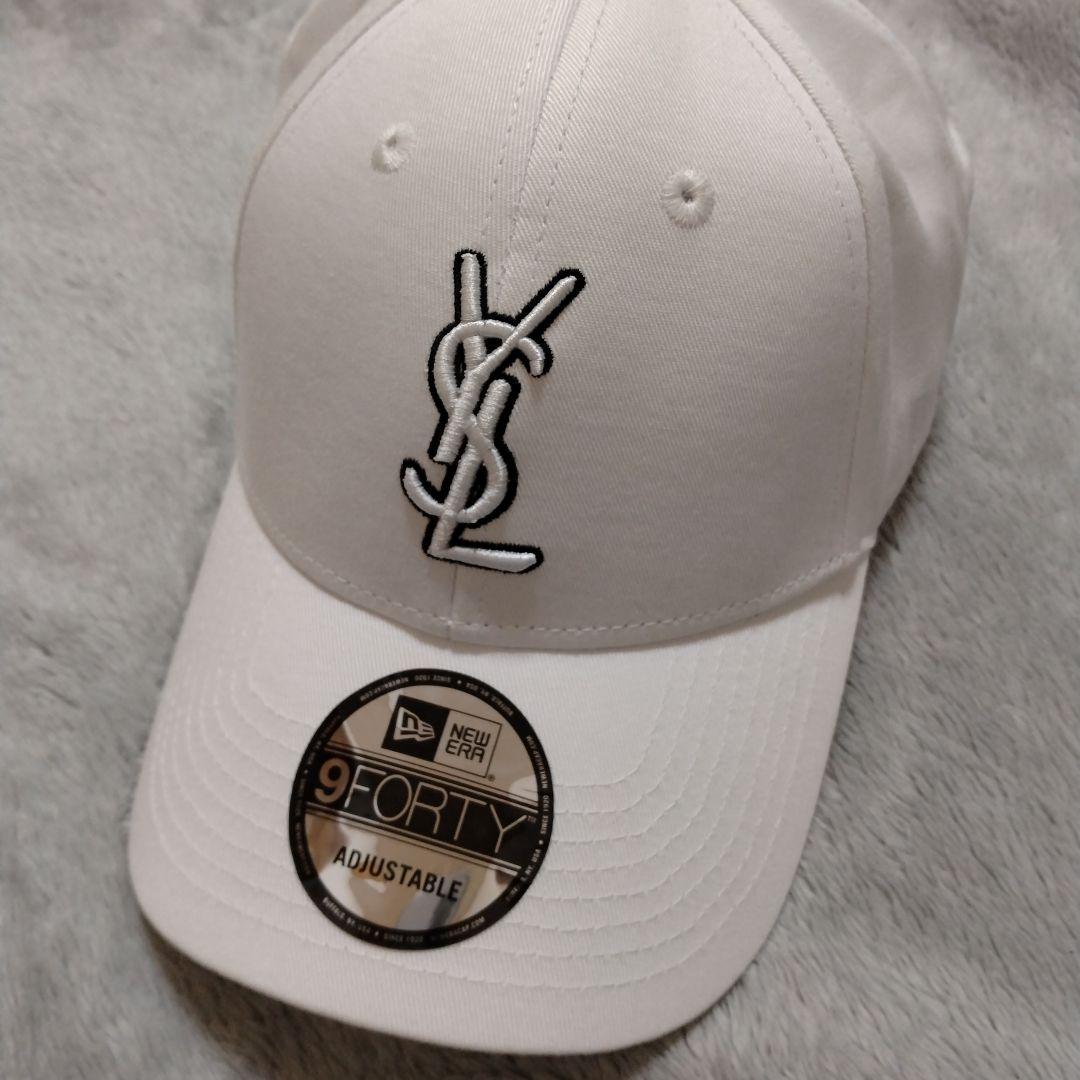 最終価格NEWERA Saint Laurentコラボキャップ ホワイト