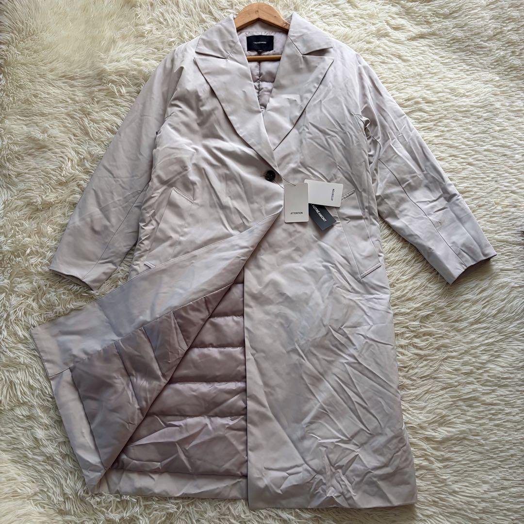 新品タグ付き ロートレアモン ステッチレスダウンコート ライトグレー Mサイズ