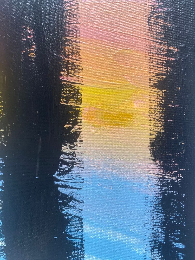 原画/抽象画/モダンアート/現代アート/アクリル画/BRIDGE sunset海