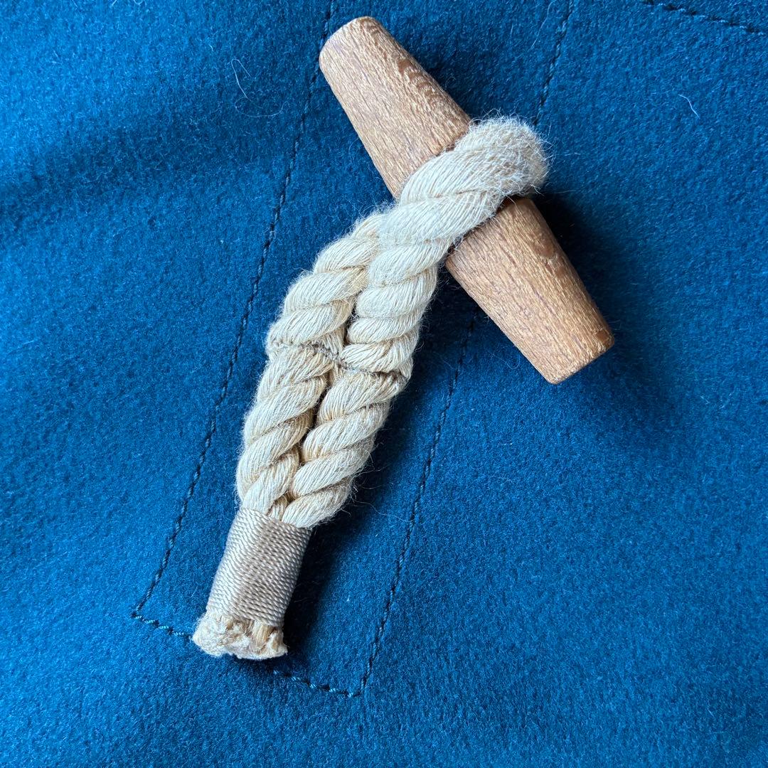 Burberry ダッフルコート 青 - メルカリ