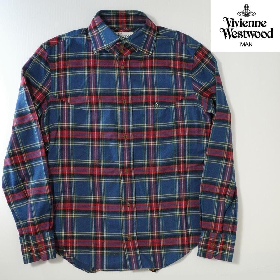 Vivienne Westwood MAN 長袖ネルシャツ 48