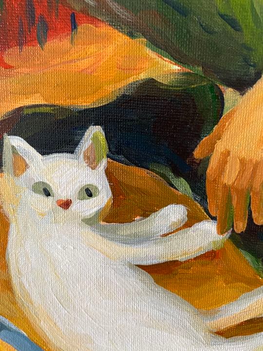 猫」絵画原画 一点物 L108917394 - 絵画卸売り