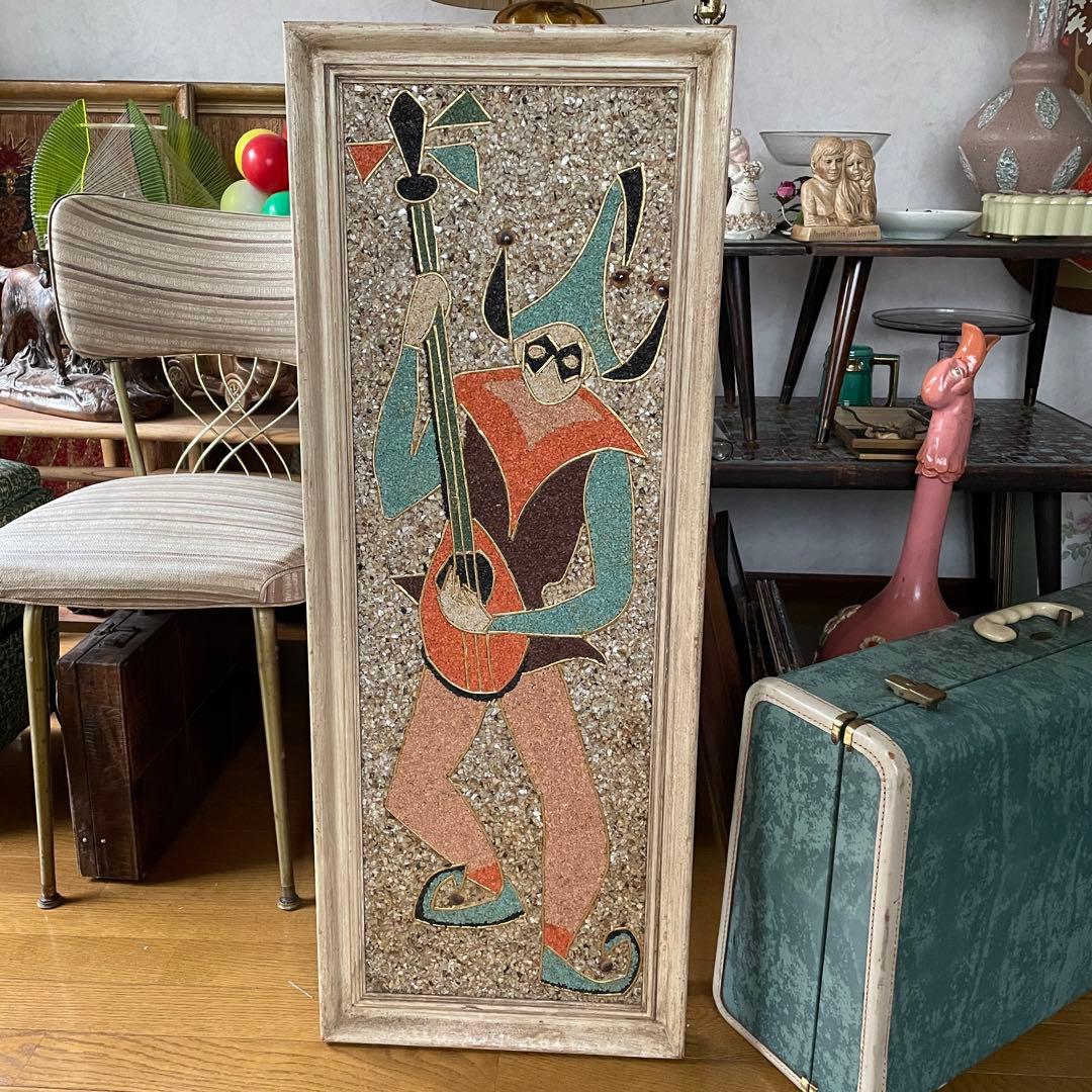 レア！特大50sアメリカアンティーク ハーレークイーン壁掛けUSAヴィンテージ