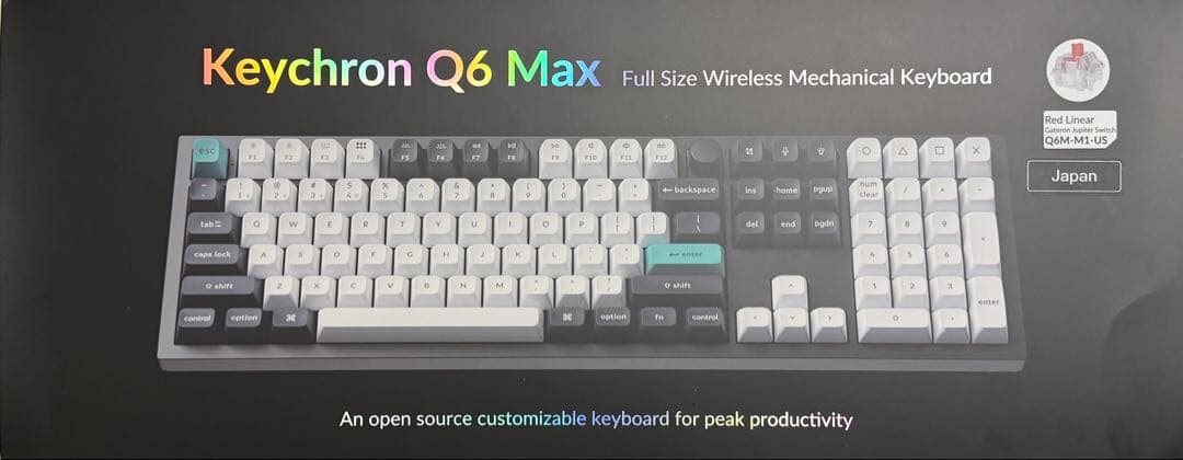 Keychron Q6 Max メカニカルキーボード US配列 赤軸