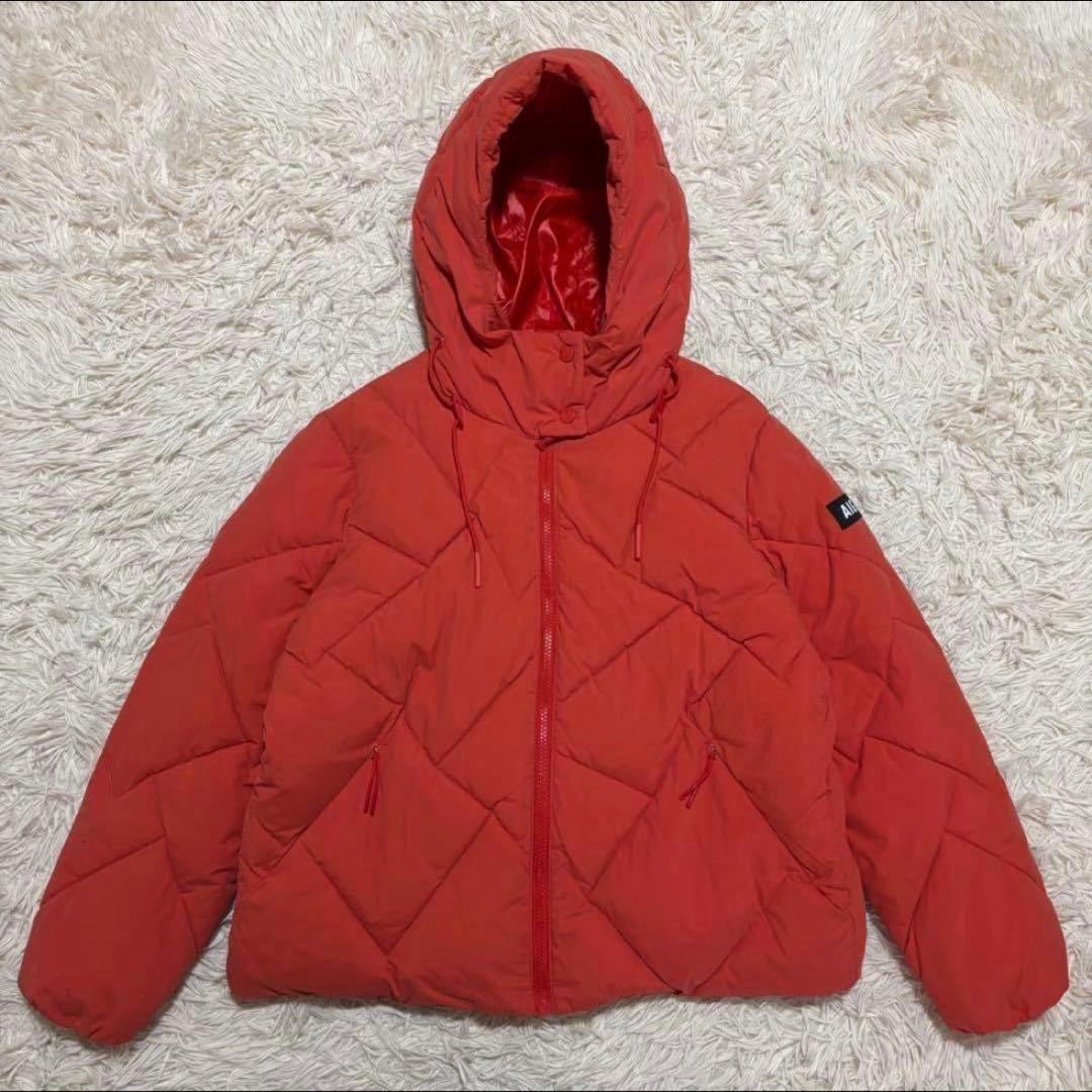 美品 最新 現行モデルエーグル 撥水 ショートパデッドフーデッドダウンジャケット