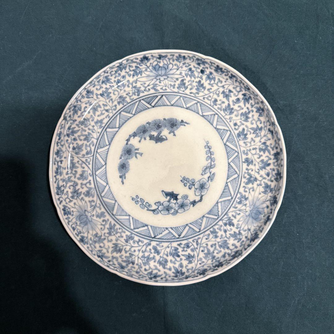 古伊万里 染付 花唐草 中皿 無傷完品 元禄期の通販はau PAY マーケット