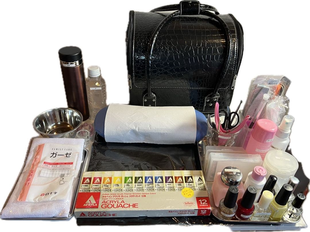 3月18日出品終了　ネイリスト検定3級　2級　セット　筆入とチップのおまけ付き ◇JNECネイリスト技能検定 3級厳選35点セット 道具が一式揃うフル