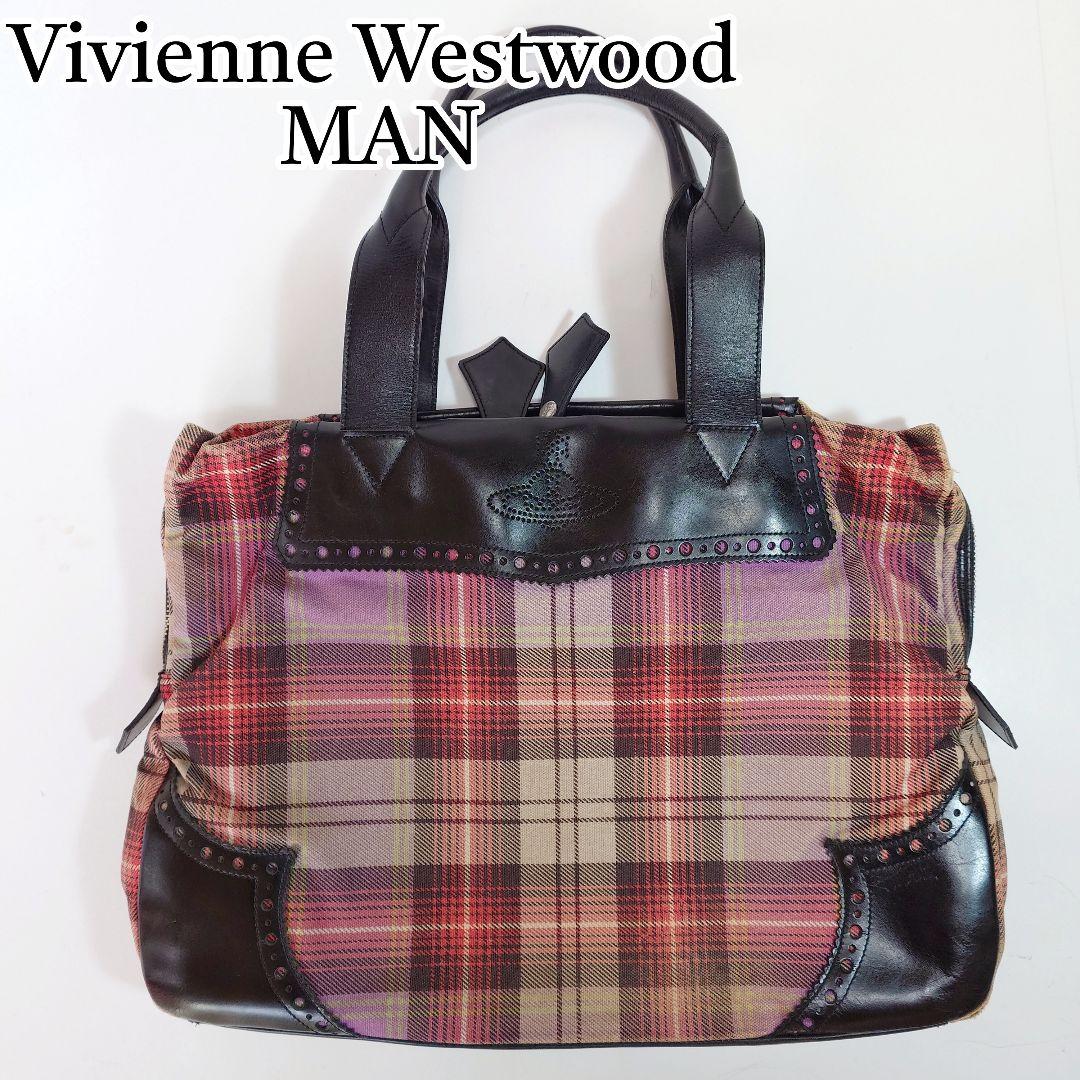 【レア】ヴィヴィアンウエストウッドマン ブリーフケース タータンチェック レザー