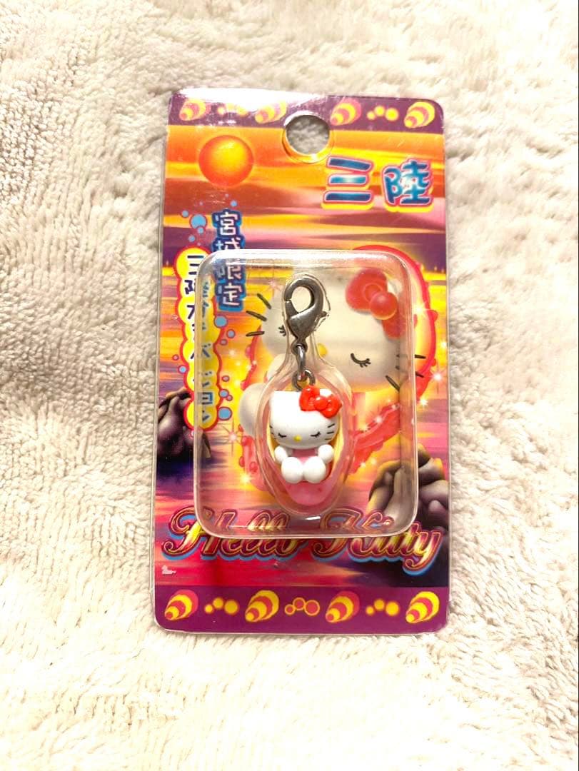 ご当地キティ 根付ストラップ 三陸限定 かき ver 2006 ハローキティ