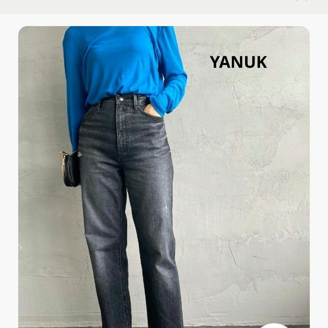 【お値下げ歓迎】 YANUK　別注 LEA ボーイズストレートブラックデニム YANUK - LEA / ボーイズストレート / ストレートデニム / ブラック