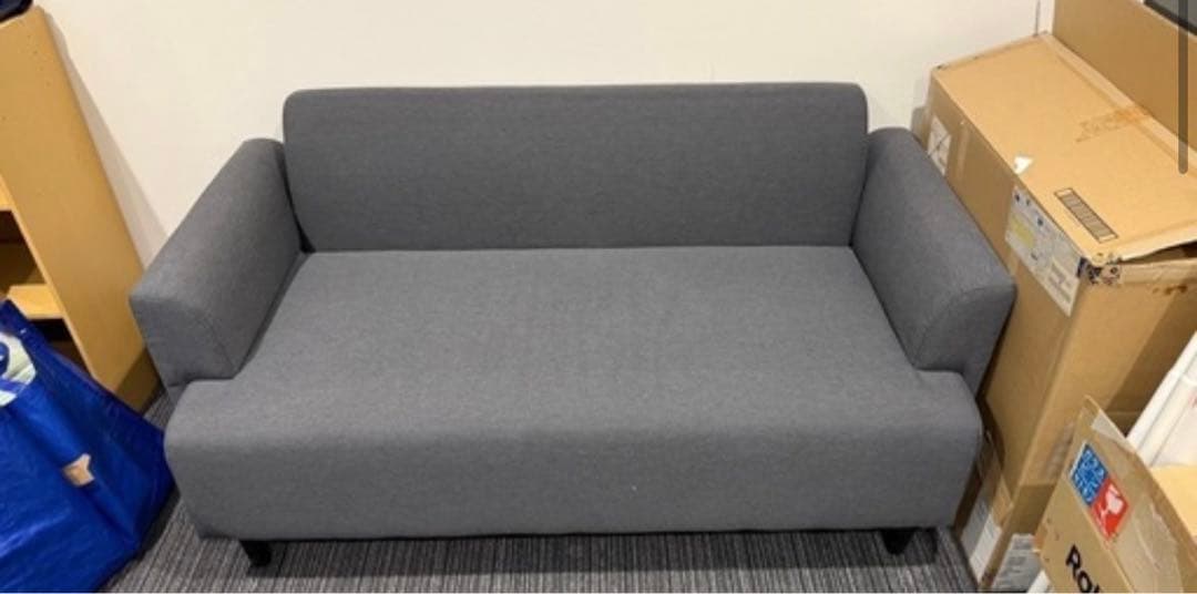 IKEA HEMLINGBY 新品　美品　2人掛けソファ ダークグレー　イケア HEMLINGBY ヘムリングビー 2人掛けソファ, クニーサ ダークグレー - IKEA