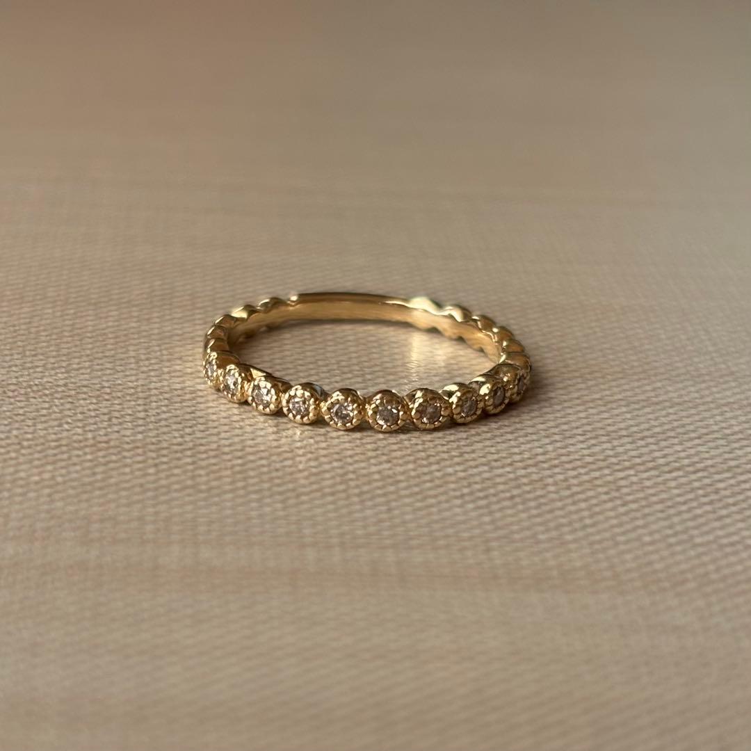 アガット　k10 ダイヤモンド　指輪　7号