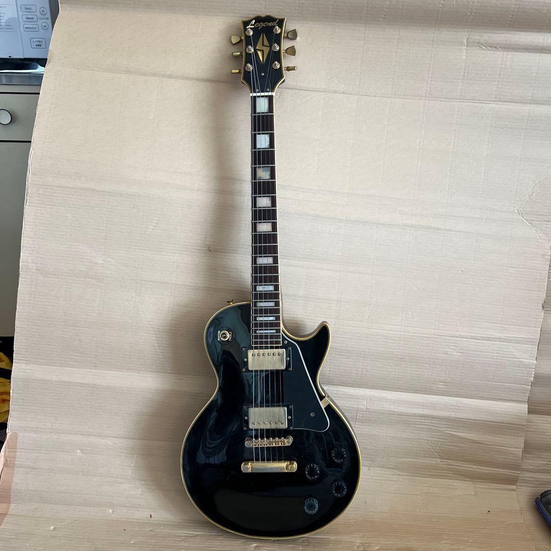 Legend ブラック エレキギター レスポールスタイル 超希少品 Legend レスポールカスタム タイプ セットネック｜Yahoo