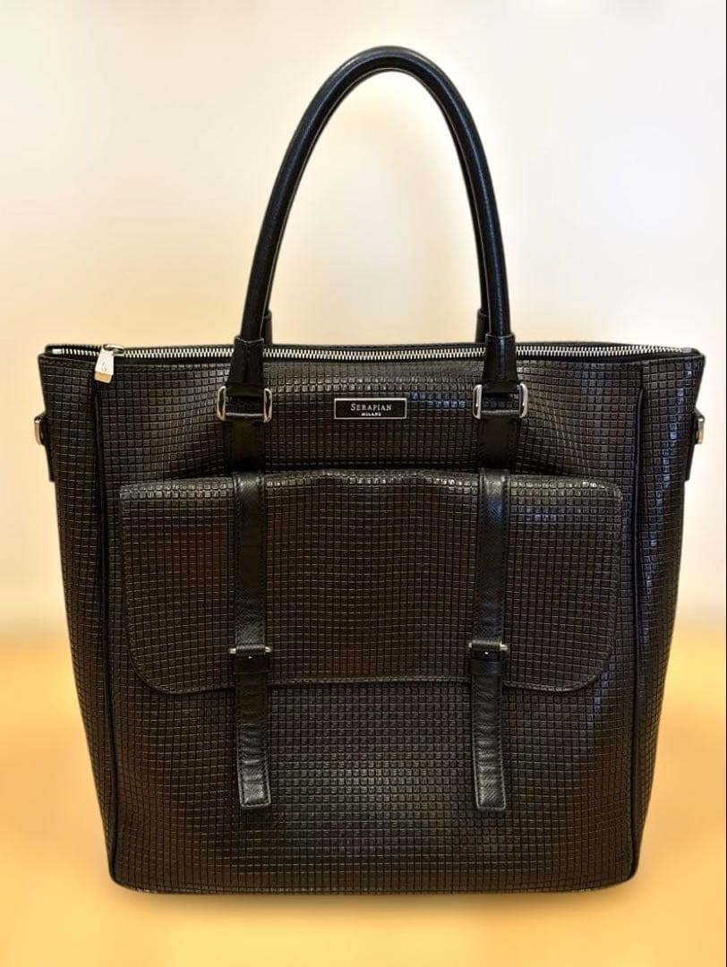 SERAPIAN トートバッグ 茶色 セラピアン