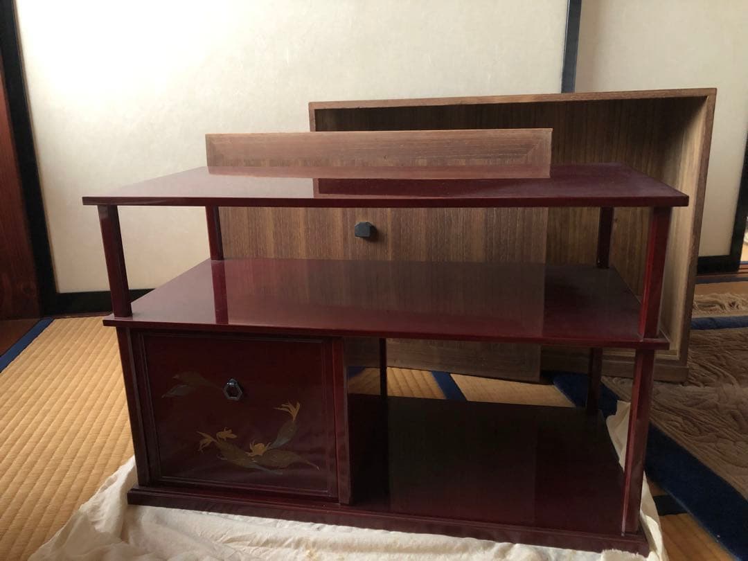 時代 蒔絵 飾り棚 茗荷 木箱入 - edventureintl.com