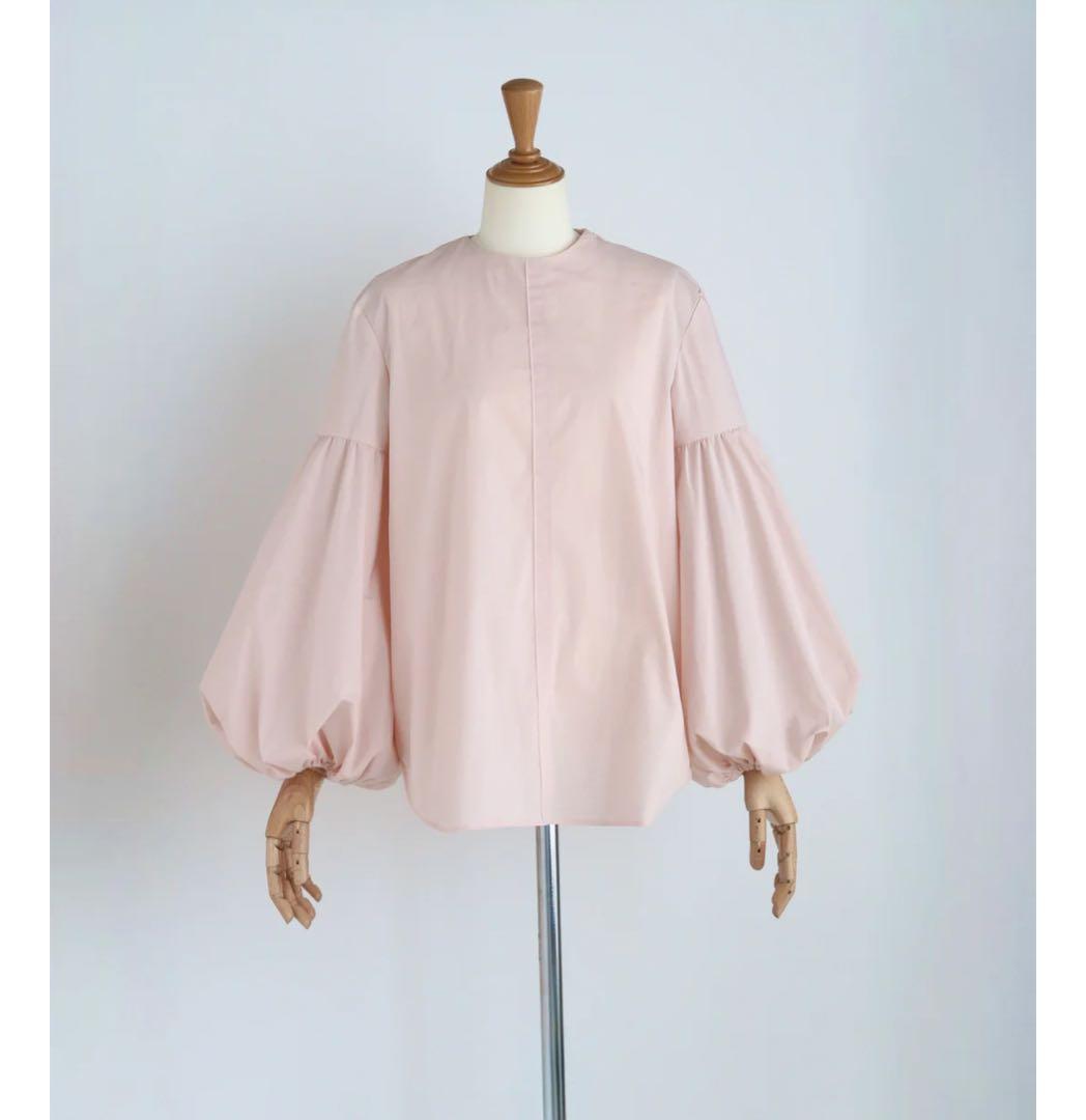 【新品未使用】ガーリッシュ　パプリカブラウス　ピンク AMBIDEX Store △コットンキャッチワッシャーmoe sleevesバックリボン