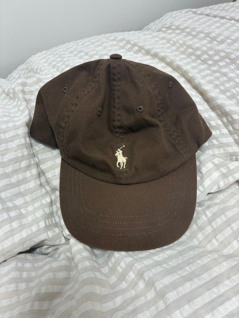 即完売 ポロ ラルフローレン ブラウンキャップ　POLO RALPH RALPH