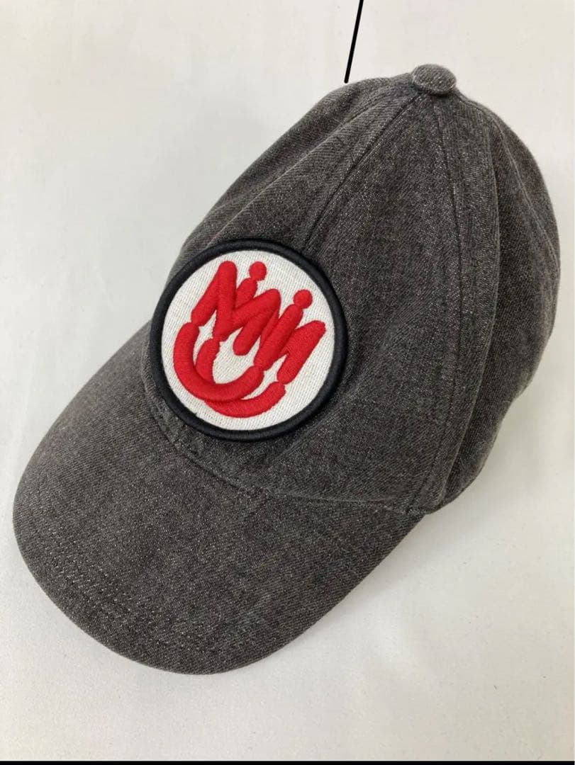 miu miu ブラック ロゴキャップ MIU MIU (ミュウミュウ) ロープデザイン ロゴ刺繍 ベースボール