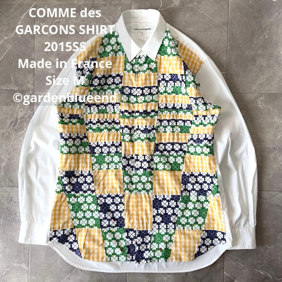 COMME des GARCONS SHIRT 花柄 パッチワーク 切替シャツ