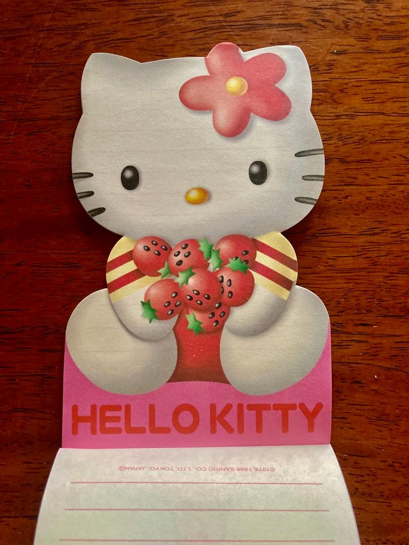 希少1998年】 ハローキティ ダイカットメモ 平成レトロ サンリオ