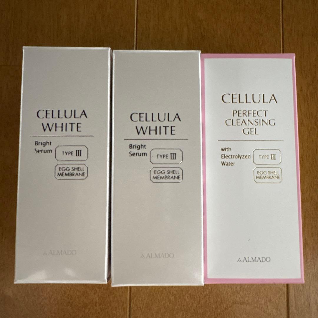 CELLULAチェルラー ホワイトブライトセラム×2 クレンジングジェル×1