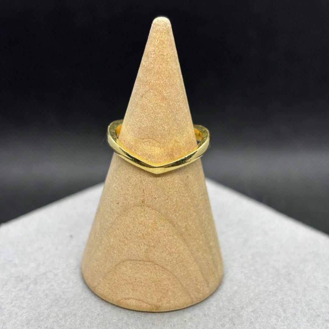 即決 Tiffany&Co. ティファニー Vバンドリング 指輪 750