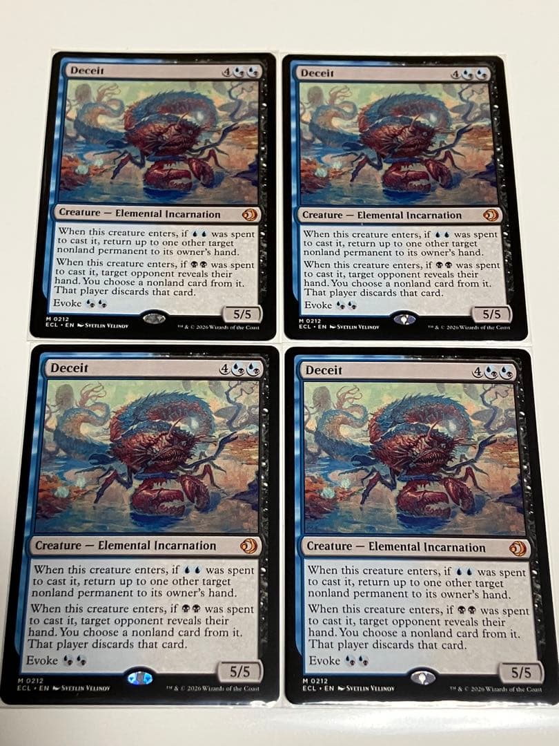 MTG 欺瞞　Deceit EN 4枚セット