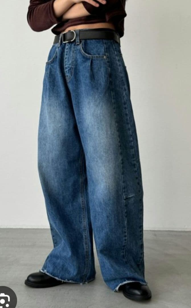 新品未使用タグ付きCANALJEANdiggity切替カットオフデニムパンツS