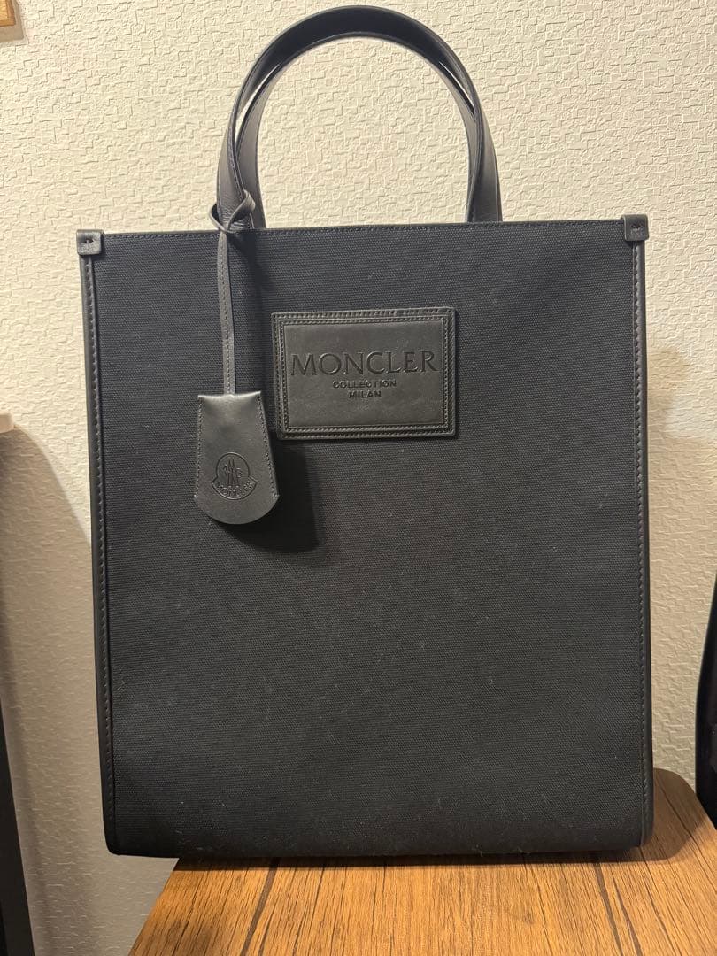 MONCLER モンクレール　アクセサリーストラップ付きキャンパストートバッグ