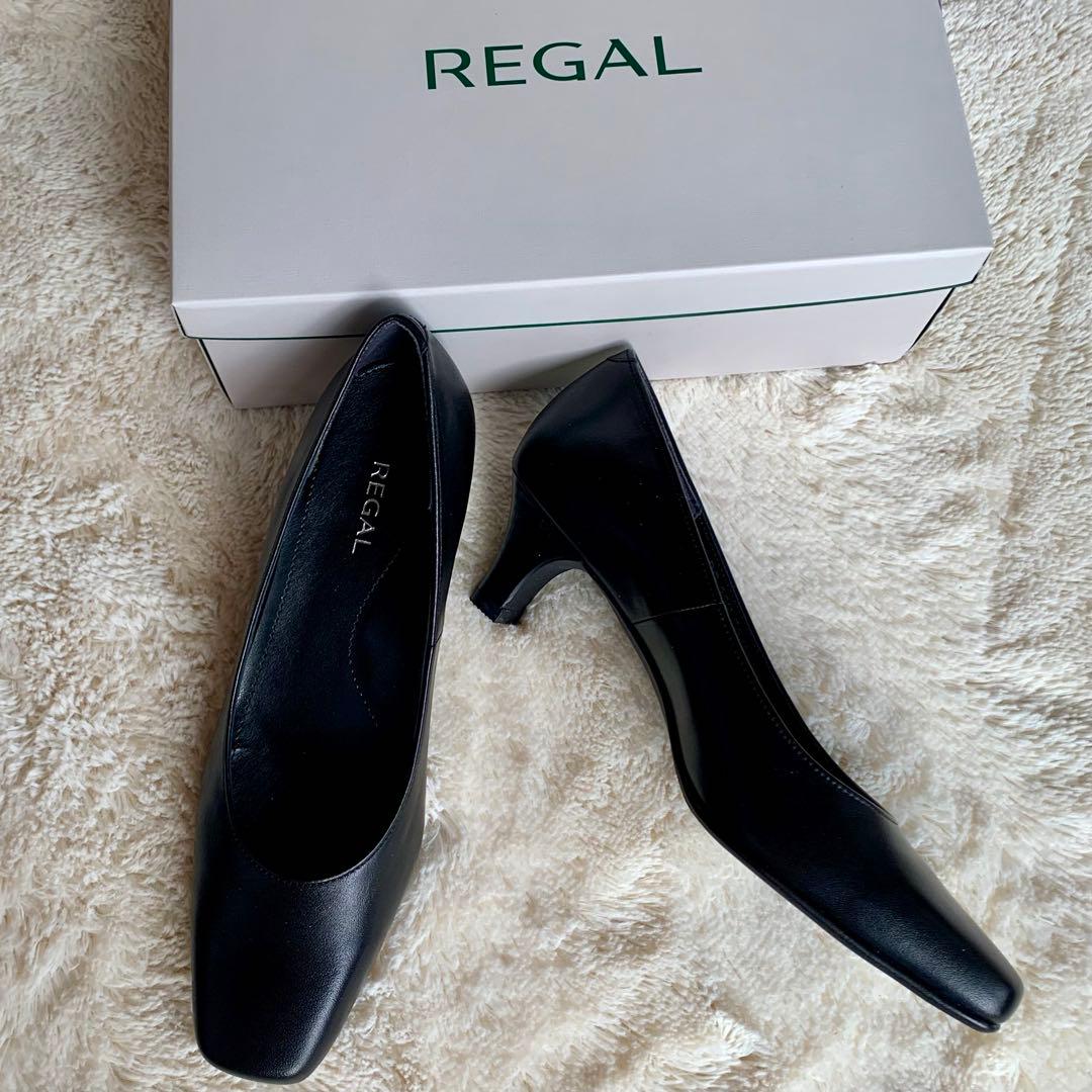 新品　REGAL リーガル　黒　パンプス オフィス　本革 00015540-1.jpg