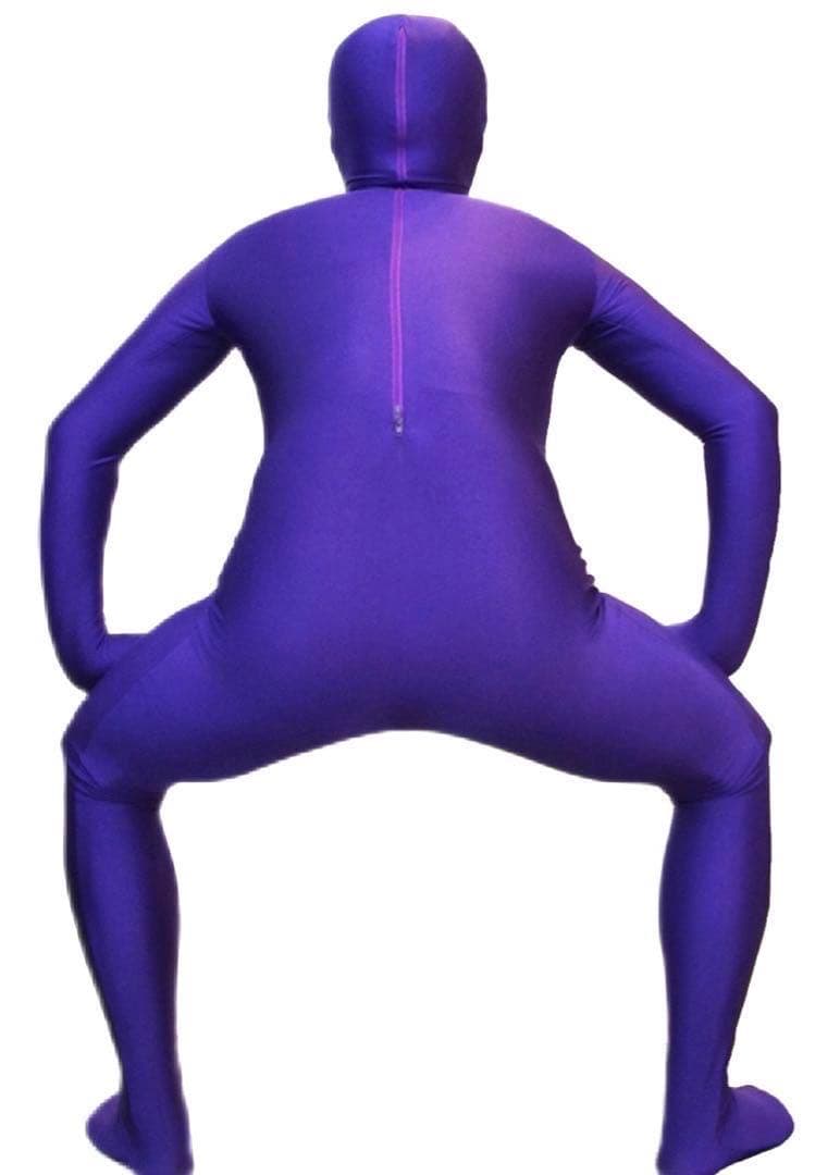 即購入可。XLサイズ紫男性専用凸仕様ゼンタイフルフェイスマスク全身