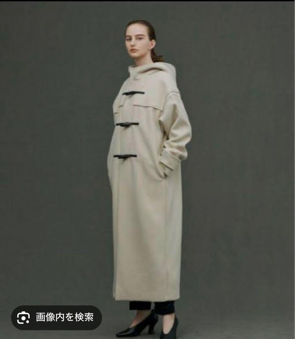 Uncrave 白ダッフルコート(クリーニング済み) メルトンリバー ミドルダッフルコート / uncrave | ファッション通販