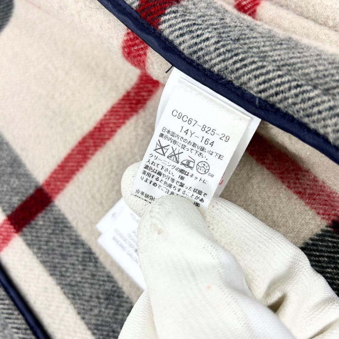 バーバリーチルドレン ダッフルコート 14Y 164cm ネイビー メガ