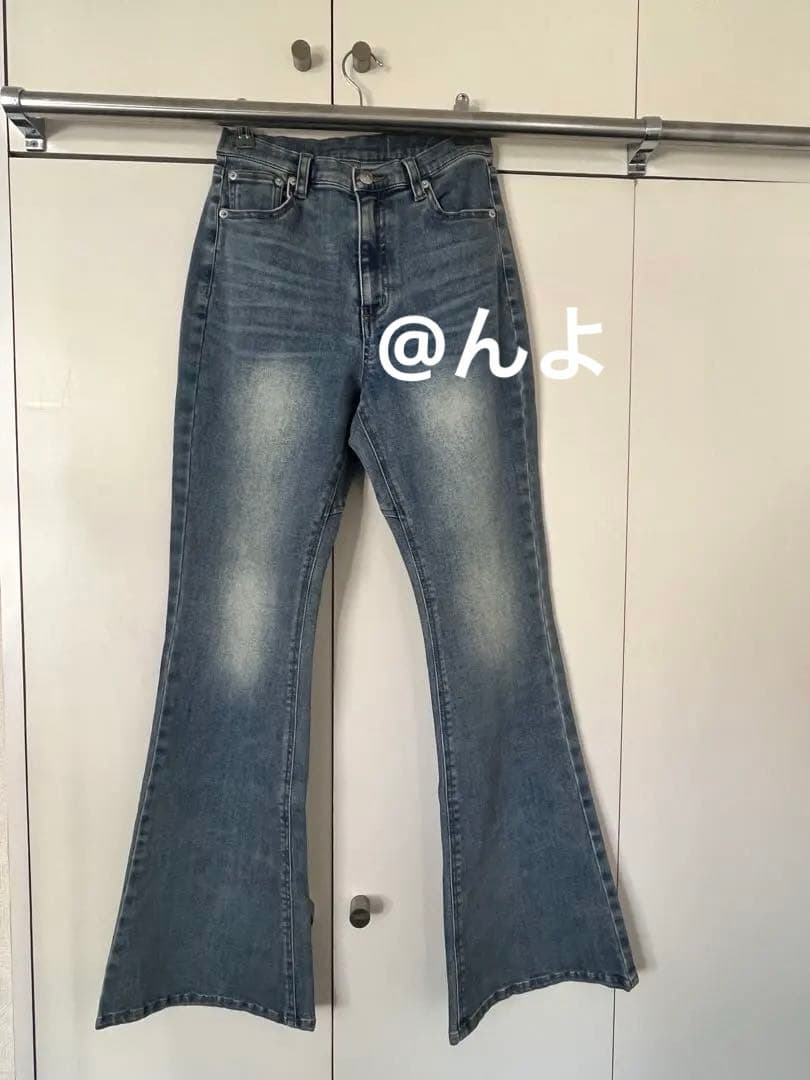 andmary Lacey ribbon heart hip denim M - メルカリ